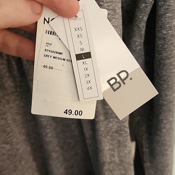 BP Gray Knit Tiered Dress, V-Neck, NWT - Picture 5 of 7